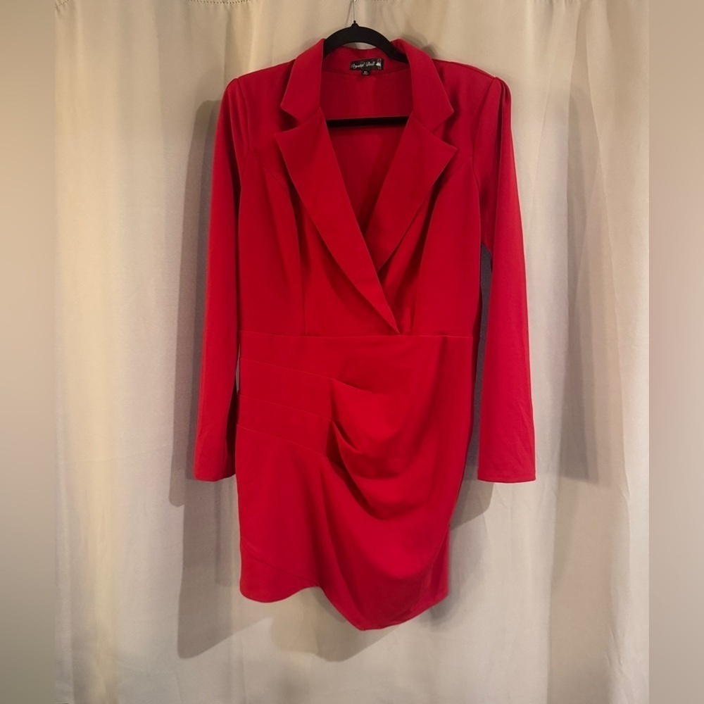 Women’s Crystal Doll Red Draped Dress